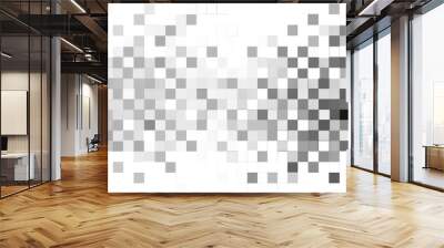 grey squares background isolated on white or transparent png Wall mural