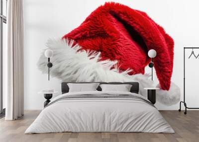 santa claus christmas xmas hat, isolated on white or transoarent png Wall mural