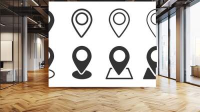 Location pin vector icons set. Trendy location pin vector icon concepts Wall mural