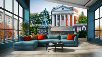 the university of virginia at charlottesville, virginia, usa. the rotunda building designed by thoma Wall mural