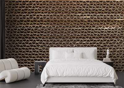 Industrial flat pack single wall cardboard boxes or cartons end view showing the flutes or corrugations Wall mural