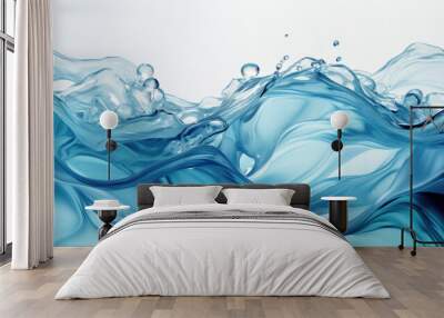 Pure water pattern, white background  Wall mural