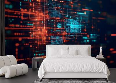 abstract binary background Wall mural