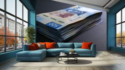 wad of 500 mexican pesos bills Wall mural