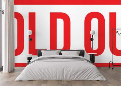 sold out red stamp vector Wall mural