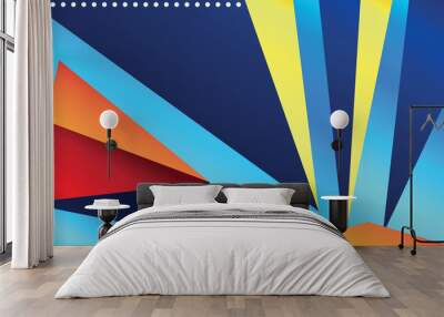 Textured background with bright colors and geometric patterns Wall mural