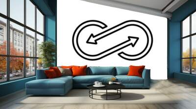 vector sign infinite with arrows. recycling vector icons set Wall mural