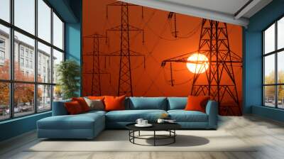 scorched pylon Wall mural