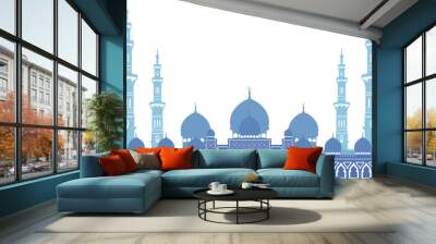 Mosque silhouette illustration Wall mural