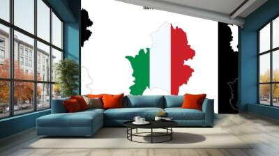 Isernia province outline map set Wall mural