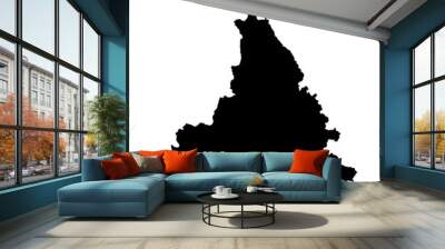 Puer blank outline map Wall mural