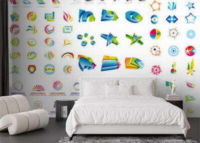 132 Abstract Design Elements 2D and 3D Wall mural