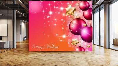 2014 Christmas Colorful Background Wall mural