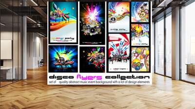 Abstract Music Background for Discoteque Flyer - Set 5 Wall mural