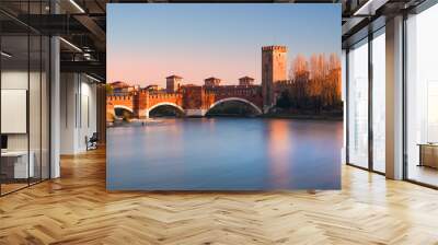 Castelvecchio Bridge, Verona, Italy Wall mural