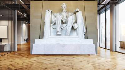 Abraham Lincoln statue, Lincoln memorial, Washington. Wall mural