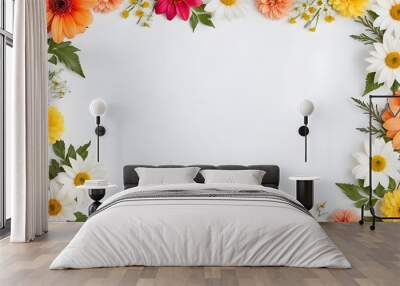 frame of flowers Wall mural