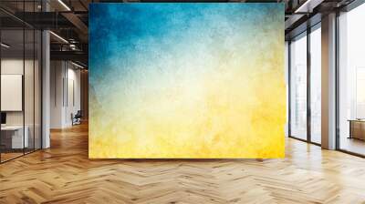 Yellow Blue Grunge Wall mural