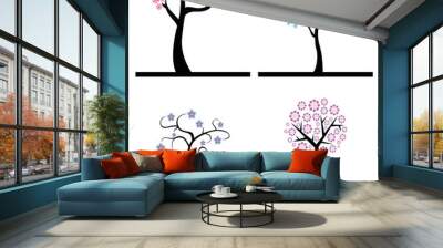 Cute Abstract trees Wall mural