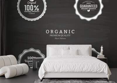 Organic food label Wall mural