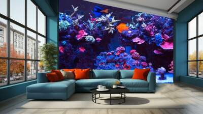 Corals in a Marine Aquarium. Wall mural