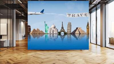 message concept travel around the world Wall mural