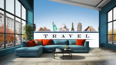 representation online travel monuments Wall mural