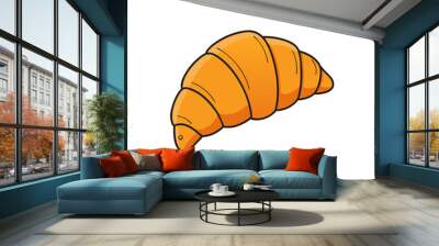  detailed illustration of a croissant Wall mural