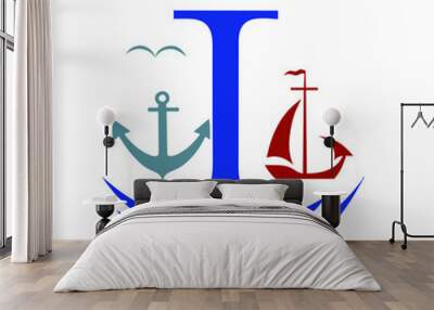 Nautical Alphabet ‘L’ - Maritime Elegance Wall mural