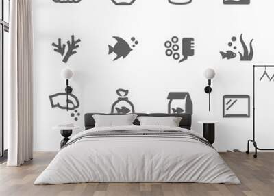 Aquarium Icons Wall mural