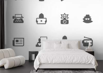 Simple News Icons Wall mural