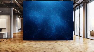 Abstract blue plexus background Wall mural