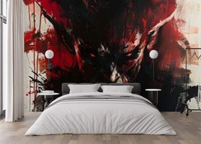 abstract hell art with a vampire Wall mural