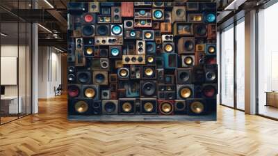 Discover the Ultimate Wall of Speakers for Immersive Audio Bliss Wall mural