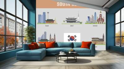 cities in south korea Wall mural