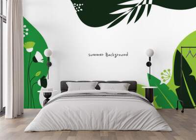 Cool Summer Line Background Illustration 
 Wall mural