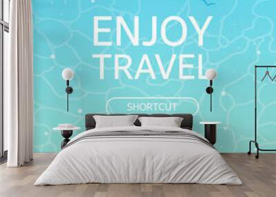 time to travel and summer holiday illustration Wall mural