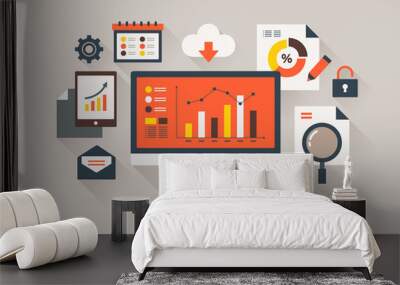 vector business flat illustration Wall mural