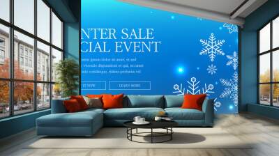 Winter sale event design Wall mural