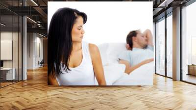 couple fighting bedroom Wall mural