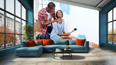 painting house couple Wall mural