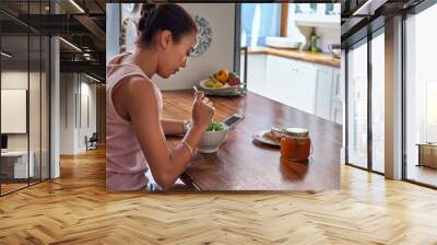 salad woman kitchen Wall mural