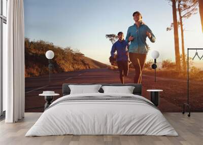 sunrise run Wall mural