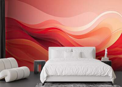 Horizontal vector illustration of a creative bright red color background. It is textured color gradient. Wall mural