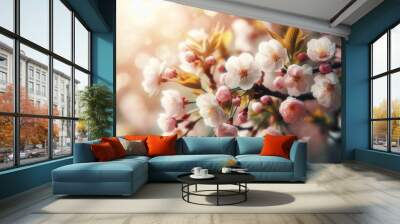 Cherry flowers Wall mural