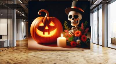 Jack-o-lantern at Halloween Wall mural