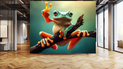 Tree frog Wall mural