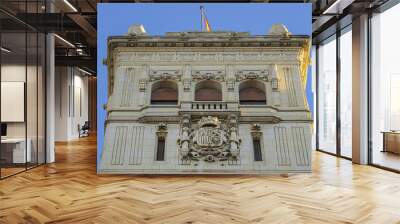 Architectural fragments of old buildings in Madrid. Spain. Wall mural