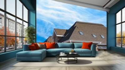 house with a gable roof window Wall mural