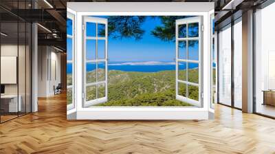 nature landscape with a view through a window Wall mural